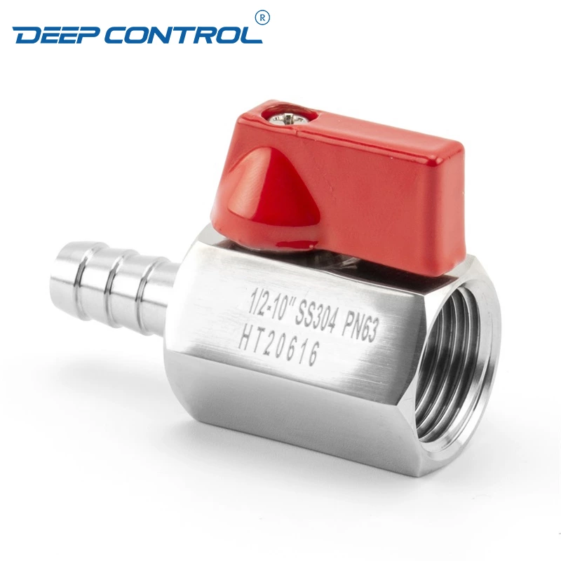 Water Cooling Liquid Data Center Stainless Steel SS304 SS316 BSPT NPT Female Hose Adapter Thread Mini Ball Valve