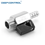 Stainless Steel SS304 SS316 Data Center Liquid Cooling Water NPT BSPT Thread Male Hose Rubber Adapter Mini Ball Valve