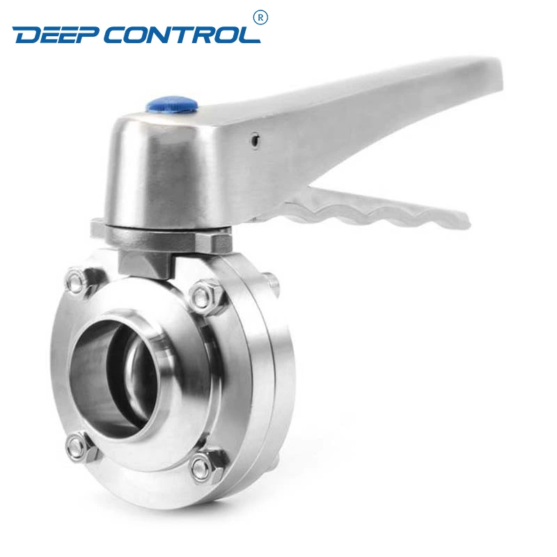 Coolant Distribution Units CDU Hygienic Weld Butterfly Valve with Stainless Steel Multi-Positon Gripper Handle