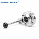 Data Center Water Cooling Zero Fluid Loss Hygienic Stainless Steel Butt-Weld Butterfly Valve with Pull Handle