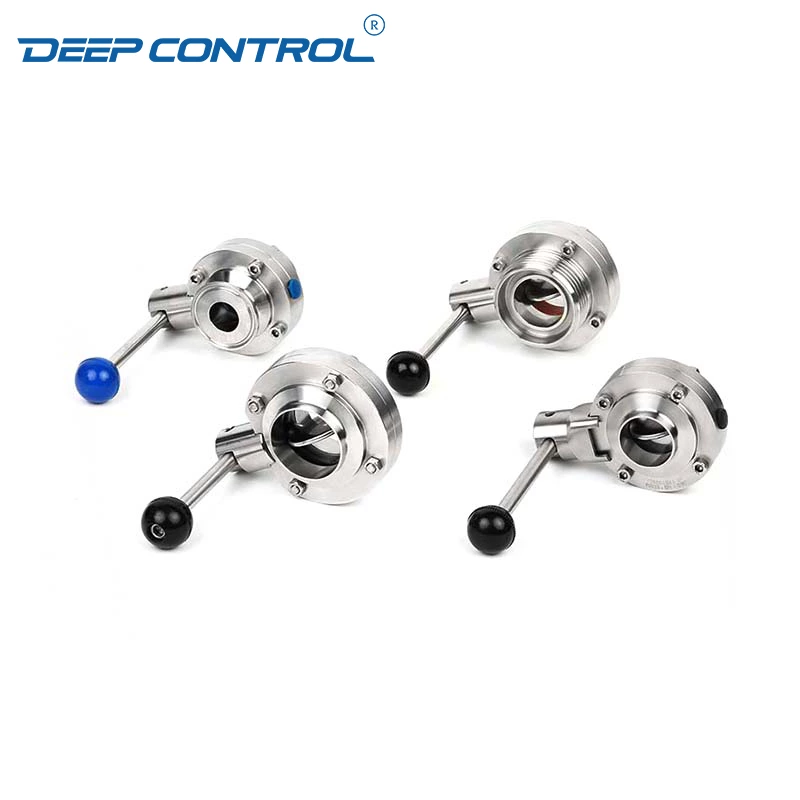 Data Center Cooling Water Energy Storage Hygienic Stainless Steel Butterfly Valve With Pull Handle