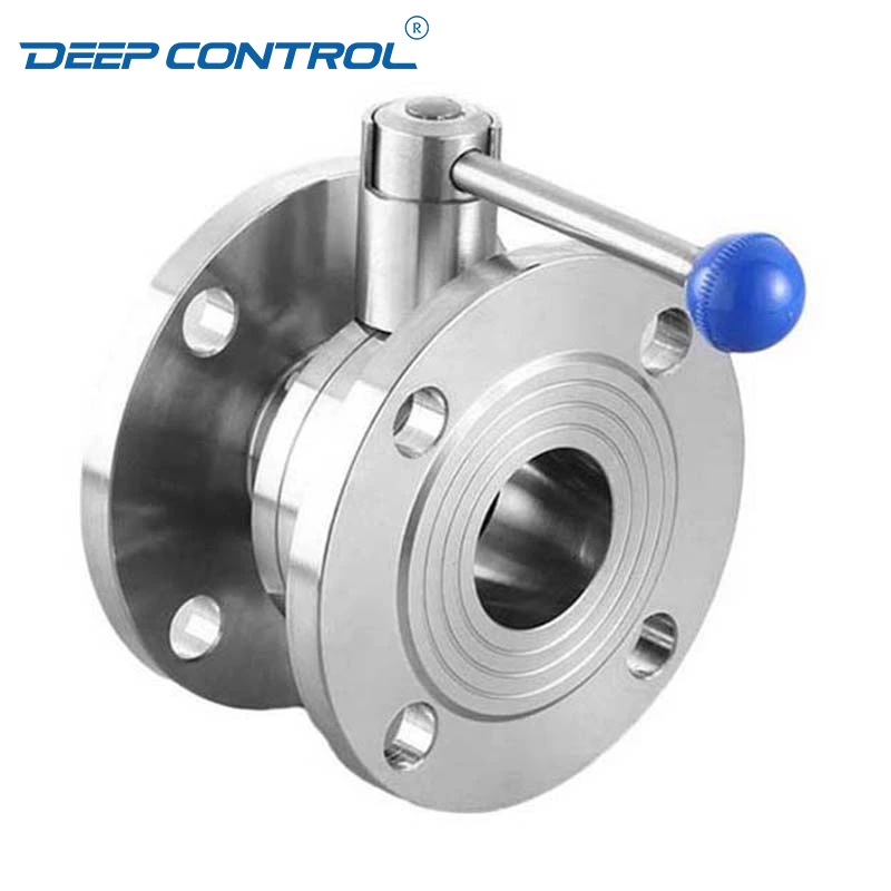 Flow of Coolant Sanitary Stainless Steel Flanged Butterfly Valve