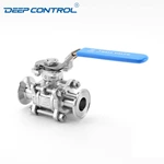 Liquid Cooling Water Energy Storage Sanitary 3PC Tri-Clamp Hygienic Encapsulated Seal High Platform Ball Valve