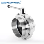 Data Center Liquid Cooling Water CDU 8 INCH Hygienic Stainless Steel Pull Handle Butterfly Valve