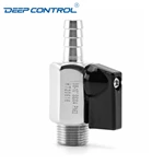 Stainless Steel SS304 SS316 Data Center Liquid Cooling Water NPT BSPT Thread Male Hose Rubber Adapter Mini Ball Valve