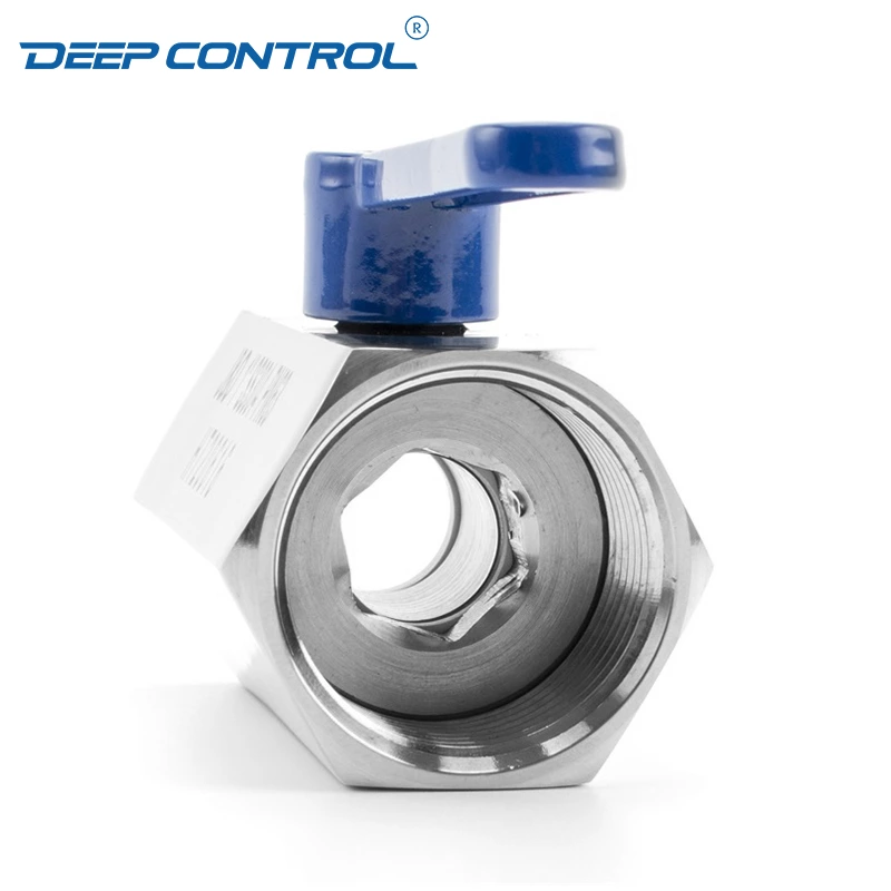 Leak Free Liquid Cooling Water DLC Stainless Steel BSPT NPT Female Thread Mini Ball Valve with Extended Handle