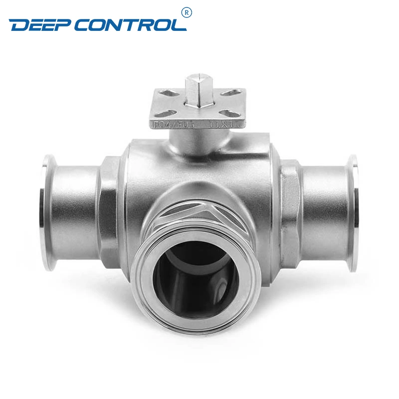 Liquid Cooling System Designs Sanitary Stainless Steel Auto Three Way Clamped Fixed Ball Valve