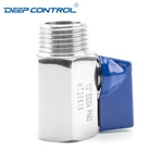 Cooling Water Data Center SS304 SS316 Stainless Steel Male Female BSPT NPT Thread Mini Ball Valve