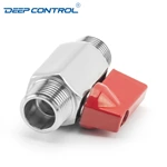 Liquid Cooling Water Prevent Leaks Stainless Steel SS304 SS316 PN63 NPT BSPT Thread Male Male Mini Ball Valve