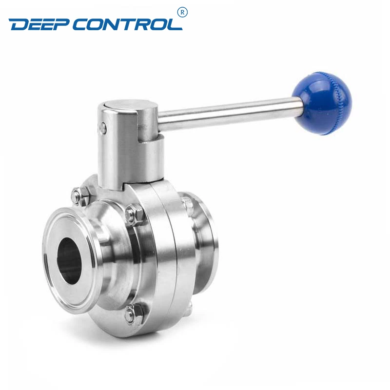 Direct Liquid Cooling Water Hygienic Stainless Steel Tri-Clamp Butterfly Valve