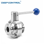 Direct Liquid Cooling Water Hygienic Stainless Steel Tri-Clamp Butterfly Valve