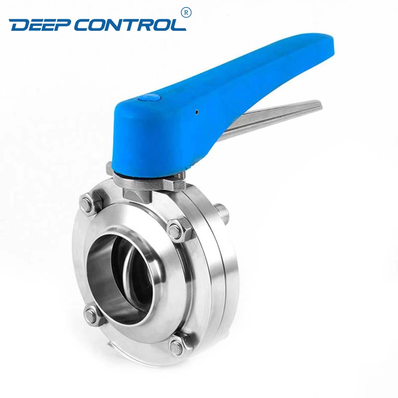 Coolant Distribution Units Data Center Sanitary Stainless Steel Welding Butterfly Valve With Plastic Handle