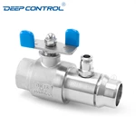 Liquid Cooling Water Energy Storage Leak Free Stainless Steel Sanitary Drain Ball Valve with Air Nozzle