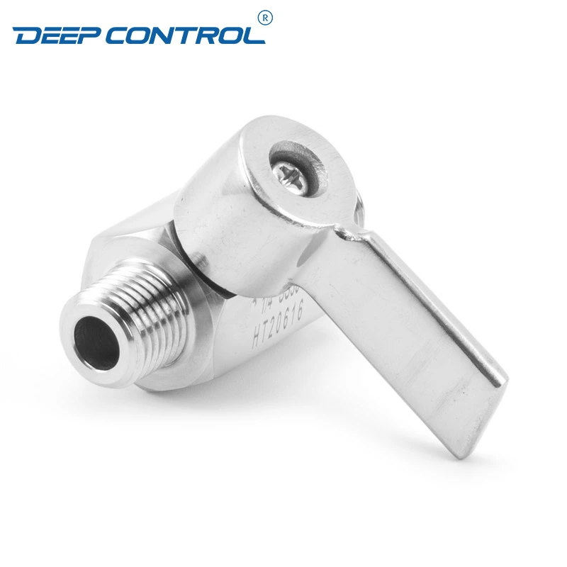 Stainless Steel SS304 SS316 NPT BSPT Male Male Thread Data Center Liquid Cooling Water Mini Ball Valve with SS Handle