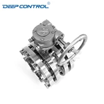 Liquid Cooling Water Data Center Free Leak Sanitary Worm Gear Operate 3 Piece Butterfly Valve