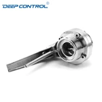 Liquid Cooling Solutions Sanitary Stainless Steel Thread Male Butterfly Valve With 12 Positions Grippper Handle