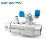 Liquid Cooling Water Energy Storage Leak Free Stainless Steel Sanitary Drain Ball Valve with Air Nozzle