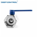 Leak Free Liquid Cooling Water DLC Stainless Steel BSPT NPT Female Thread Mini Ball Valve with Extended Handle