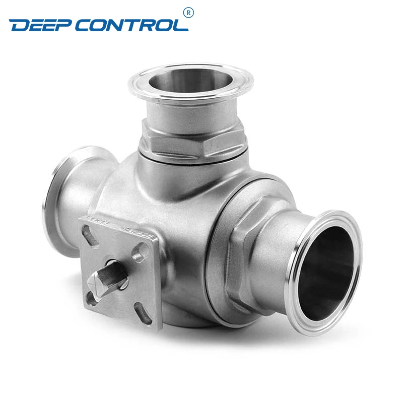 Liquid Cooling System Designs Sanitary Stainless Steel Auto Three Way Clamped Fixed Ball Valve