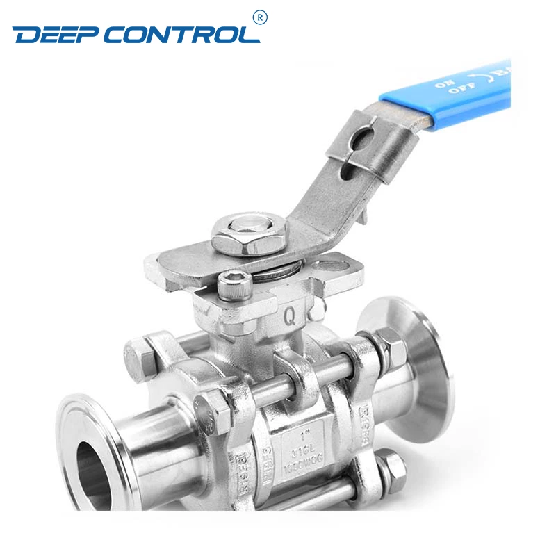 Liquid Cooling Water Energy Storage Sanitary 3PC Tri-Clamp Hygienic Encapsulated Seal High Platform Ball Valve