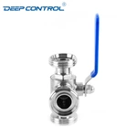 CDU Direct Liquid Cooling Solutions Data Center Sanitary Stainless Steel Male Thread 3 Way Ball Valve