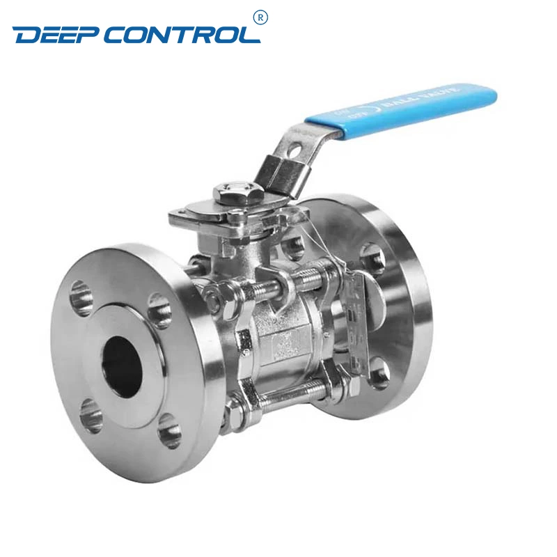 Liquid Cooling Water Energy Storage Hygienic Stainless Steel 3PC Flange Ball Valve