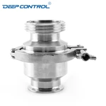 Hygienic Stainless Steel Cooling Water Data Center Clamped Male Thread No Return Valve