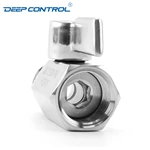 Liquid Cooling System Designs Data Center SS304 SS316 Stainless Steel Male Female BSPT NPT Thread Mini Ball Valve with SS Handle