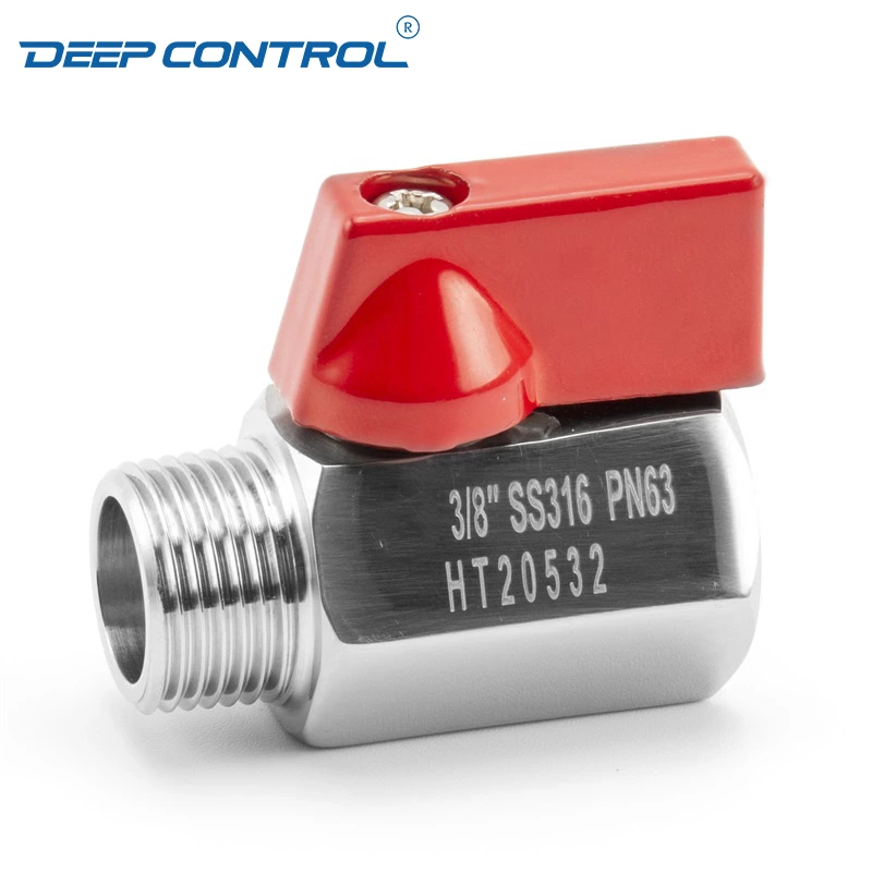 Direct to Chip Liquid Cooling Water Energy Storage Stainless Steel Male Female BSPT NPT Thread Mini Ball Valve