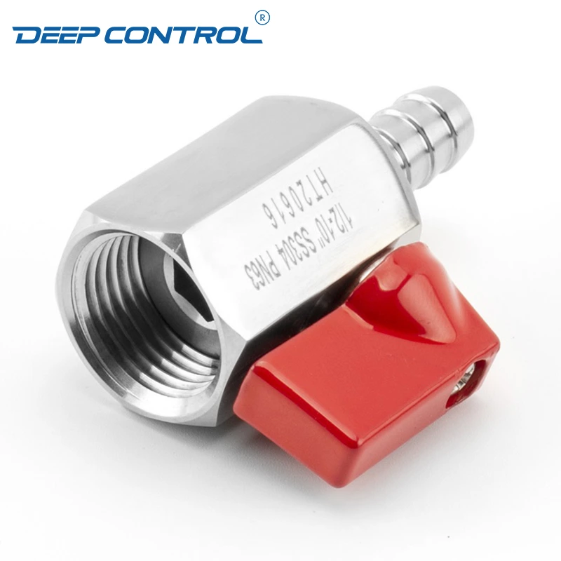 Water Cooling Liquid Data Center Stainless Steel SS304 SS316 BSPT NPT Female Hose Adapter Thread Mini Ball Valve