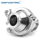 Data Center Cooling Hygienic Sanitary Stainless Steel Tri Clamp Clamped No-return Check Valve With PTFE Seal