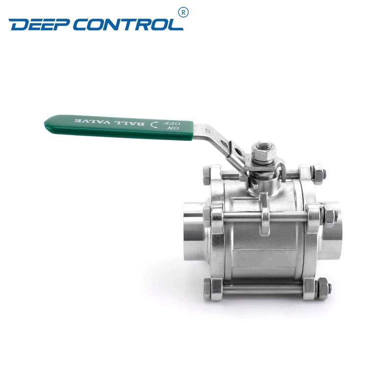 Energy Storage Water Data Cooling Water Hygienic Stainless Steel 3PC Butt Weld Ball Valve