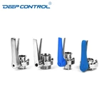 Data Center Cooling Water Leak Free Sanitary Stainless Steel Butterfly Valve With Gripper Handle