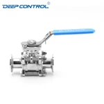 Liquid Cooling Water Energy Storage Sanitary 3PC Tri-Clamp Hygienic Encapsulated Seal High Platform Ball Valve