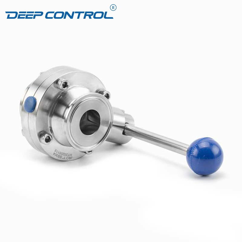Direct Liquid Cooling Water Hygienic Stainless Steel Tri-Clamp Butterfly Valve