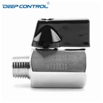 Data Center Cooling Water Leak Proof Connection Stainless Steel Male Female Thread BSPT NPT Mini Ball Valve