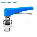 Coolant Distribution Units Data Center Sanitary Stainless Steel Welding Butterfly Valve With Plastic Handle