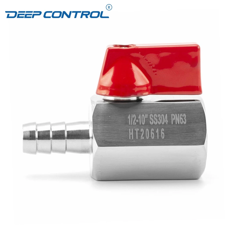 Water Cooling Liquid Data Center Stainless Steel SS304 SS316 BSPT NPT Female Hose Adapter Thread Mini Ball Valve