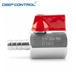 Water Cooling Liquid Data Center Stainless Steel SS304 SS316 BSPT NPT Female Hose Adapter Thread Mini Ball Valve
