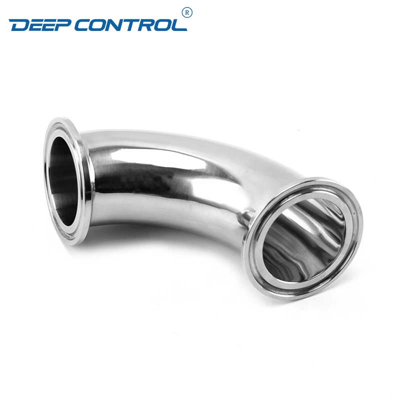 Hygienic Data Center Liquid Cooling Water Sanitary 90 Degree SMS DIN 3A BS AS Bend Tri Clamp Clamped Elbow With Mirror Polish