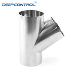 Data Center Liquid Water Cooling  Sanitary Stainless Steel Hygienic 3A SMS DIN BS AS Lateral Weld Y Tee