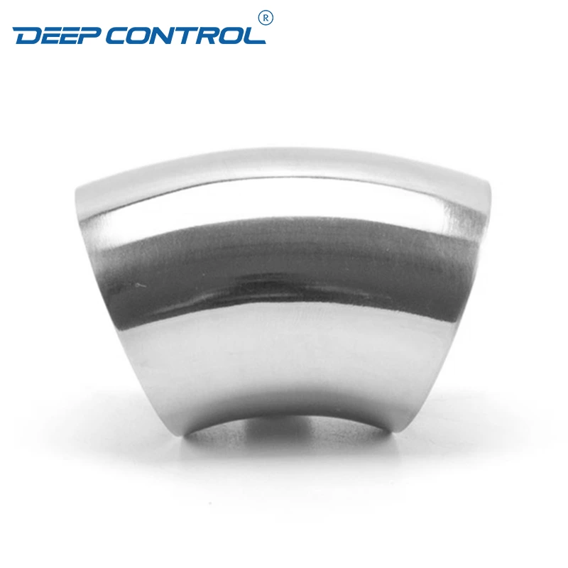 Data Center Liquid Cooling Water Hygienic Stainless Steel 45 Degree Bend 3A SMS DIN AS BS Welding Short Elbow