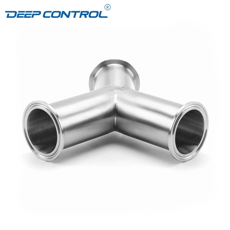 Hygienic Stainless Steel Data Center Liquid Cooling Water 3A SMS DIN AS BS Tri Clamp Y Type Tee
