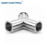 Hygienic Stainless Steel Data Center Liquid Cooling Water 3A SMS DIN AS BS Tri Clamp Y Type Tee