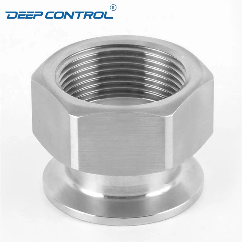 Liquid Cooling Water Energy Storage Sanitary Stainless Steel Hygienic Hexagon BSP NPT Thread Female Ferrule Clamp Adapter