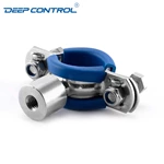 Liquid Cooling Water Sanitary Stainless Steel Hygienic Thread M10 Pipe Hanger With Blue Insert