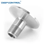 Cooling Water Data Center Stainless Steel Hygienic BSPT NPT Thread Male Tri Clamp Ferrule Adapter