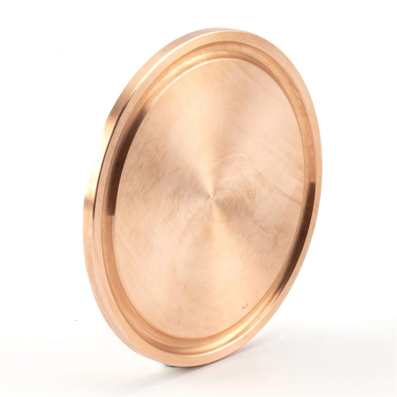 Copper Hygienic Data Center Liquid Cooling Water Brass Tri Clover Clamp Blank Blind Cap