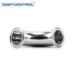 Hygienic Data Center Liquid Cooling Water Sanitary 90 Degree SMS DIN 3A BS AS Bend Tri Clamp Clamped Elbow With Mirror Polish