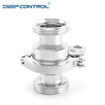 Hygienic Water Cooling Liquid Data Center Stainless Steel Thread Male Check Valve No Return Valve